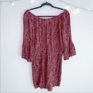 Mudd flower pattern shorts romper